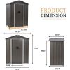 5 x 3 ft. Outdoor Grey Metal Garden Storage Shed