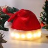 Christmas Decoration Plush Glow Led Santa Hat Christmas Supplies