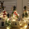 New Christmas decorations simulation bulbs Christmas tree decorations hanging plastic ball LED transparent Christmas ball