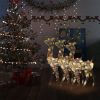 Acrylic Reindeer Christmas Decorations 3 pcs 47.2" Multicolor