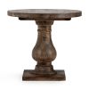 Biltmore Round End Table Aged Brown