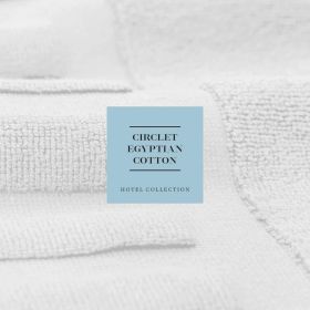 Luxury Bath Mat Floor Towel Set Absorbent Cotton Hotel Spa Shower Bathtub Mats [Not a Bathroom Rug] 22x34 inch 2 Pack | Gray and White