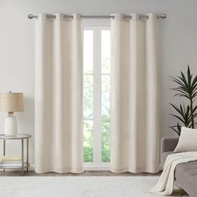 Basketweave Room Darkening Curtain Panel Pair(2 Pcs Window Panels)