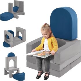 7 pcs Modular Kids Play Couch, Kids Couch for Playroom and Bedroom,Toddler Sofa,Soft Play Climbing Toys for Toddlers,Foam Climbing Blocks for Toddlers