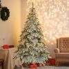 7.5ft Artificial Christmas Tree with 400 LED Lights and 1050 Bendable Branches, Christmas Tree Holiday Decoration, Creative Decorated Trees, Xmas Tree