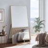 75"*38"Aluminum Alloy Fine-edged Right-angle Rectangular Silver Full-length Mirror for Living Room, Bedroom, Hanging or Leaning Against The Wall