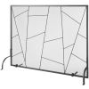 VEVOR Fireplace Screen Single Panel, Sturdy Iron Mesh Fireplace Screen, 35.6"(L) x28.4"(H) Spark Guard Cover, Simple Installation, Free Standing Fire