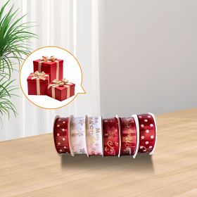 Christmas Decor Essentials - 2.5cmX3m Mixed Ribbon Rolls