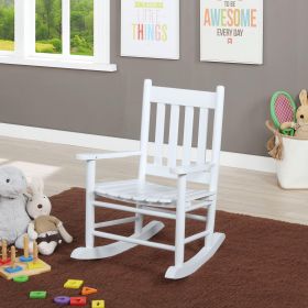 White Slat Back Youth Rocking Chair