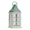 Noble House Scio Small Coastal Solid Candle Lantern Holders, Green