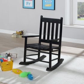 Black Slat Back Youth Rocking Chair