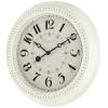 Mainstays Indoor 15.5" Round Antique White French Country Analog Traditional Wall Clock with Arabic Numbers