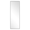 Aluminum alloy thin edged rectangular black full-length mirror with stand 64 * 21 * 1 inch Bathroom Vanity Mirror for Bedroom Entryway