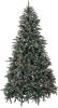 7 ft Artificial Christmas Tree Snow Flocked 1390 Tips Pine Decoration with Red Cheery