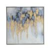 39.5" x 39.5" Modern Oil Painting, Square Framed Wall Art for Living Room Dining Room Office