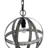 Metal Chandelier, Hanging Light Fixture with Adjustable Chain for Kitchen Dining Room Foyer Entryway, Bulb Not Included