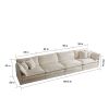 Free Combination Modular Sofa Free,4 Seater Sofa Comfy Chenille Fabric,Sectional Sofa Couch,Beige Chenille