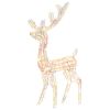 Acrylic Reindeer Christmas Decorations 3 pcs 47.2" Multicolor