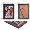 4x6 black wood frame photo frame set of 2 with plexiglass plate