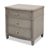 Dauphin 3-Drawer Accent End Table, Merino White Wood