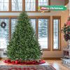 7ft Pre-Lit Artificial Holiday Christmas Tree for Home, Office,Party Decoration w/700 Warm White Lights, 2231 Branch Tips, Easy Assembly, Metal Hinges