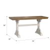 Wallace & Bay Haidel Brown And White Trestle Gathering Table