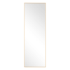 Aluminum alloy thin edged rectangular golden full-length mirror with stand 64 * 21 * 1 inch Bathroom Vanity Mirror for Bedroom Entryway