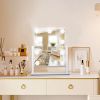 Hollywood Makeup Mirror with Lights, Lighted Vanity Mirror with 9 Dimmable Bulbs and 3 Color Lighting Modes, Smart Touch Control, Plug in Light Up Mir