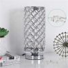 Crystal Table Lamps - Set of 2 with Clear Crystal Lamp Shade;  Silver