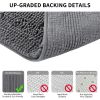 Non Slip Chenille Bath Mat for Bathroom Rugs 40" x 60"; Extra Soft and Absorbent Microfiber Shag Rug; Machine Wash Dry; Shower; and Room- Dark Gray