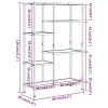 Book Shelf 31.5"x11.8"x47.2" Steel and Engineered Wood