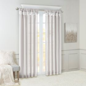 Twist Tab Lined Window Curtain Panel(Only 1 Pc Panel)