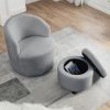 [Video] Welike Swivel barrel chair, living room swivel chair with round storage chair, 360 ° swivel club chair, nursery, bedroom, office