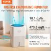 VEVOR Evaporative Humidifiers Mist-Free 3L, 300 ml/h Cool Moisture Humidifier and Air Purifier for Whole House up to 473.6 sqft