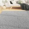 Washable Rug Soft Shaggy Gray 63"x90.6" Anti Slip