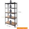 2000LBS Garage Shelving 72''H Storage Shelves Heavy Duty Shelving 5 Tier Metal Shelves for Garage Shelves 35.5"W x72"H x 15.8"D, Adjustable Shelving U