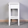 White Bathroom Floor-standing Storage Table with a Drawer