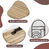 Wooden Double Bathroom Toiletries Organiser Wall Mounted Kitchen Mug Coffee Rack Ironwood Living Room Decorative Shelf