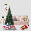 6' Classic Pine Needle Tree Encrypted Artificial Christmas Tree Natural Branch with Solid Metal Bracket;  Coniferous with Golden Highlights