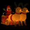 Christmas Inflatable Santa and Reindeer Decoration LED 51.2"