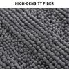 Non Slip Chenille Bath Mat for Bathroom Rugs 40" x 60"; Extra Soft and Absorbent Microfiber Shag Rug; Machine Wash Dry; Shower; and Room- Dark Gray