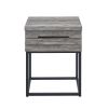 Celestial Contemporary Storage End table, Gray