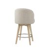 Upholstered 360 Degree Swivel Counter Stool 26" H