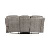 Modern Living Room 1pc Double Reclining Sofa Polished Microfiber Upholstery, Plush Seating, Grayish Brown Solid Wood Frame Furniture