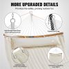 VEVOR Double Quilted Fabric Hammock, 12 FT Double Hammock with Curved Spreader Bars