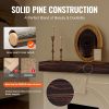 VEVOR Fireplace Mantel Wood Shelf Floating Rustic Fireplace Mantel 48" Brown