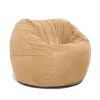 Jaxx Saxx 3 Foot Round Bean Bag w/ Removable Cover, Camel