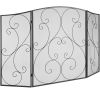 VEVOR Fireplace Screen 3 Panel, Sturdy Iron Mesh Fireplace Screen, 48"(L) x30.2"(H) Spark Guard Cover, No Assembly Required