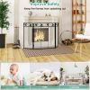 3-Panel Fireplace Screen Decor Cover with Exquisite Pattern