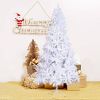 8 Ft High Christmas Tree 1500 Tips Decorate Pine Tree W/ Metal Legs;  White